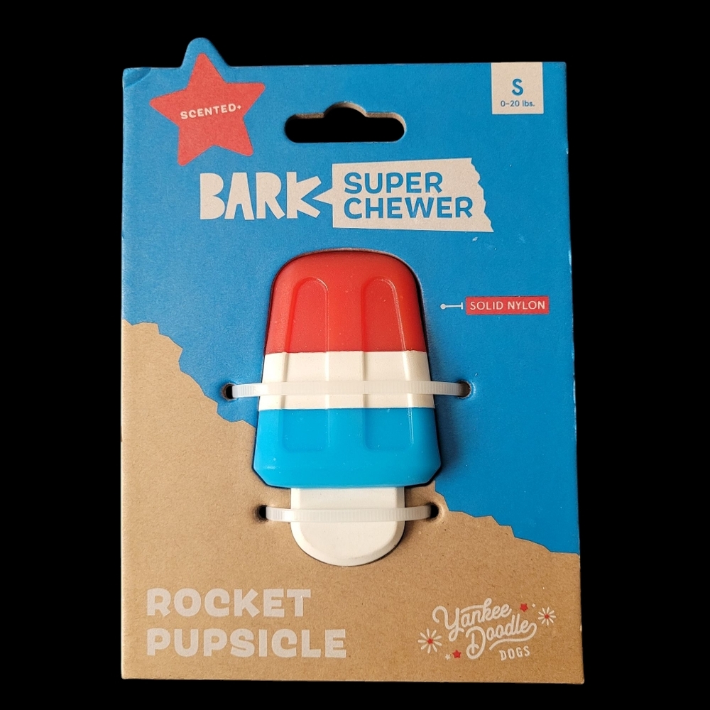 Nwt! Bark Rocket Popsicle Nylon Scented Super Chewer Medium Dogs 0-20 lbs